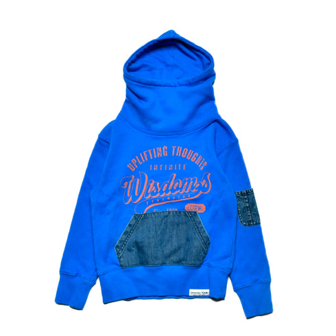 【130~150】★オフィシャルチーム★裏毛デニムポケットパーカー(1224233j)