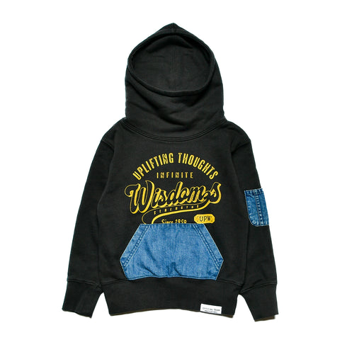 【90~120】★オフィシャルチーム★裏毛デニムポケットパーカー(1224233)