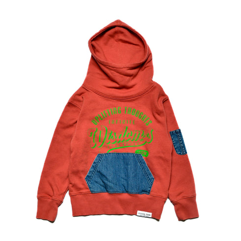 【90~120】★オフィシャルチーム★裏毛デニムポケットパーカー(1224233)