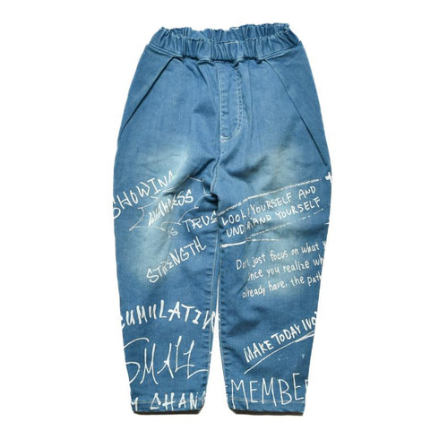 【S/M/L】★オフィシャルチーム★プレミアコットンデニムワイドパンツ(1224242m)