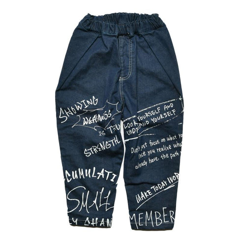 【90~120】★オフィシャルチーム★プレミアコットンデニムワイドパンツ(1224242)