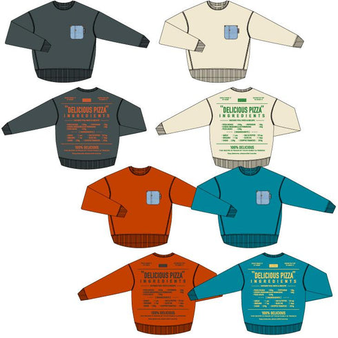 【S/M/L】★オフィシャルチーム★裏毛デニムポケットトレーナー(1224254m)