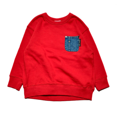 【S/M/L】★オフィシャルチーム★裏毛デニムポケットトレーナー(1224254m)