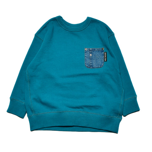 【90~120】★オフィシャルチーム★裏毛デニムポケットトレーナー(1224254)