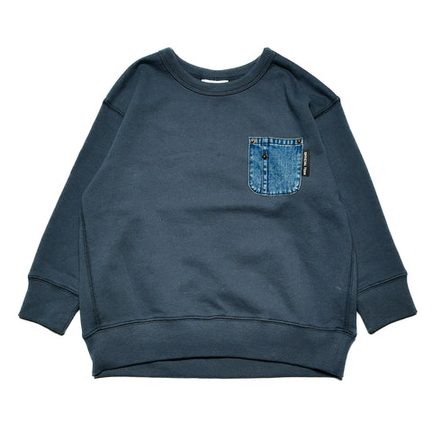 【90~120】★オフィシャルチーム★裏毛デニムポケットトレーナー(1224254)