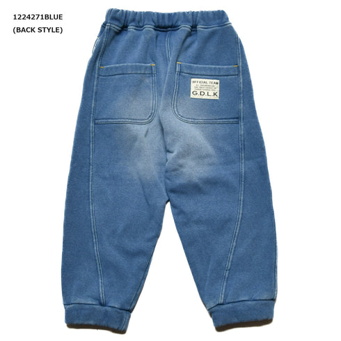 【130~150】★オフィシャルチーム★インディゴシャギースイッチングジョガーパンツ(1224271j)