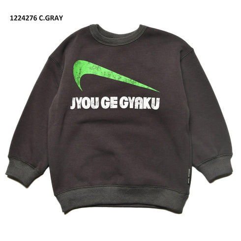 【130~150】★オフィシャルチーム★シャギー裏毛スニーカーロゴトレーナー(1224276j)