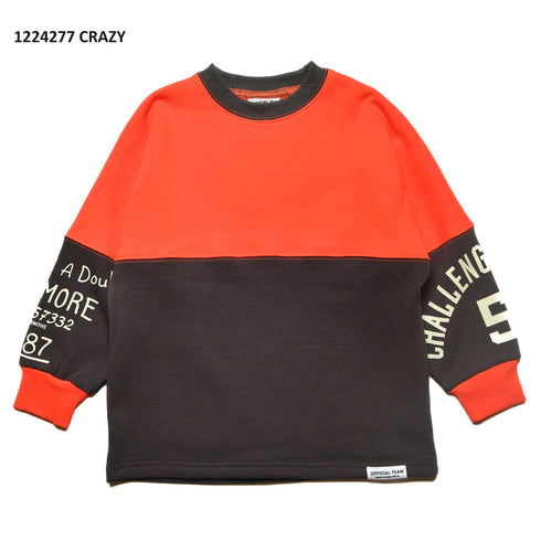 【90~120】★オフィシャルチーム★シャギー裏毛ワイドドルマントレーナー(1224277)