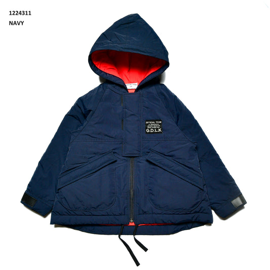 【S/M/L】★オフィシャルチーム★中綿バックプリントフーディジャケット(1224311m)