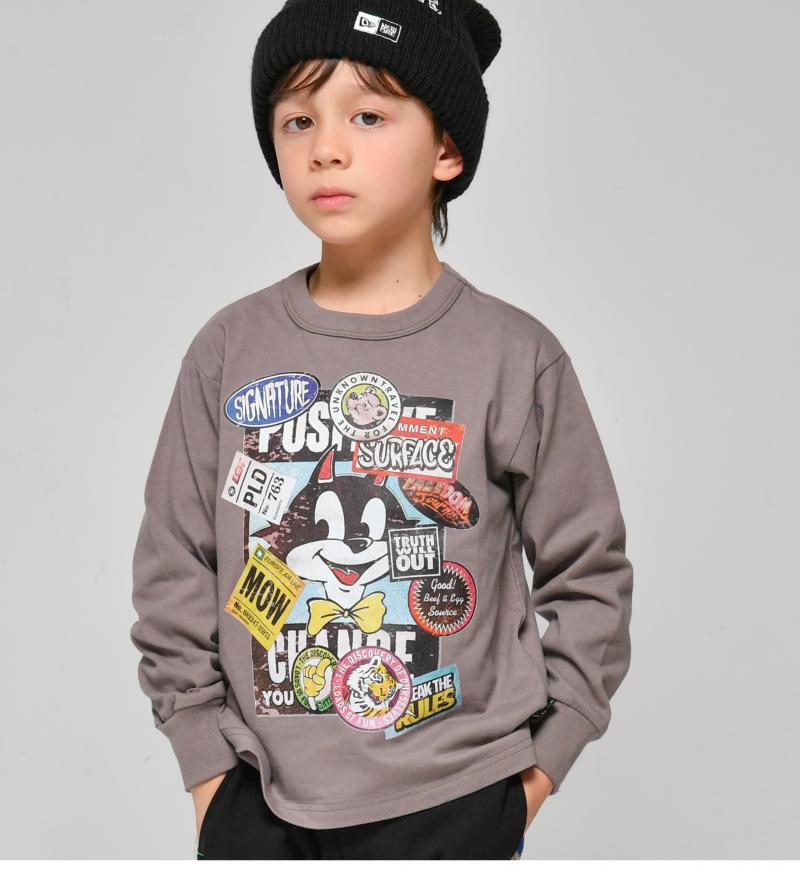 【オフィシャルチーム】 ステッカー柄Tシャツ S.M.L 大人サイズ 1225130M