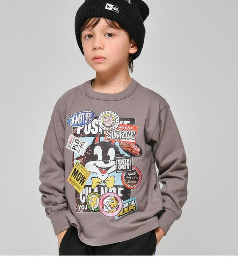 【オフィシャルチーム】 ステッカー柄Tシャツ S.M.L 大人サイズ 1225130M