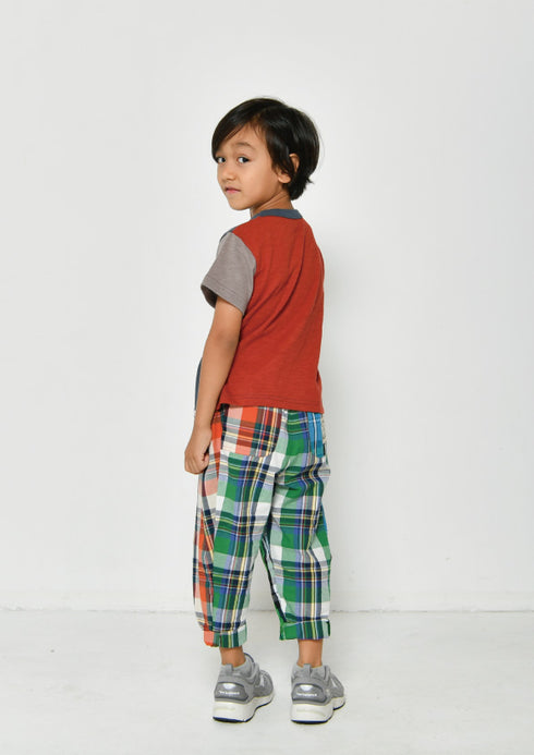 【130~150】チェック柄ワイドパンツ★1124152j子供服 キッズサイズ