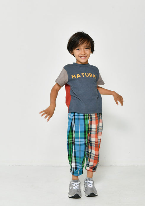 【130~150】チェック柄ワイドパンツ★1124152j子供服 キッズサイズ