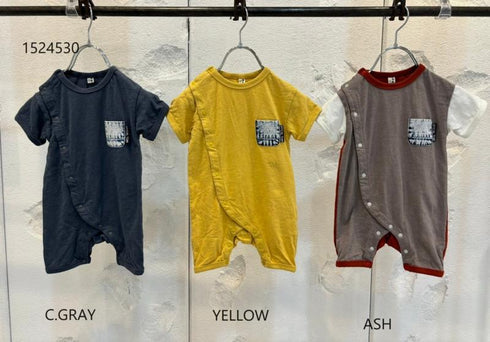 【70/80】スラブ天竺ポテトスナックロゴロンパース 1524530