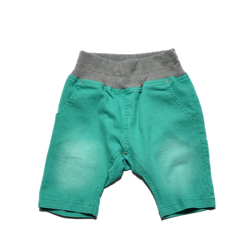 【130/140/150】カラーデニムハーフサルエルパンツ 1524601j