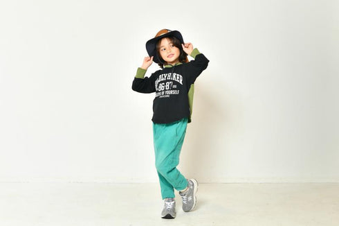 【130/140/150】カラーデニムカーゴジョガーパンツ1524603j