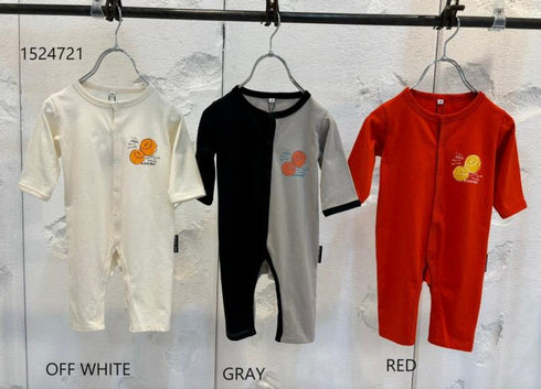 【70/80】スマイルロゴロンパース 1524721