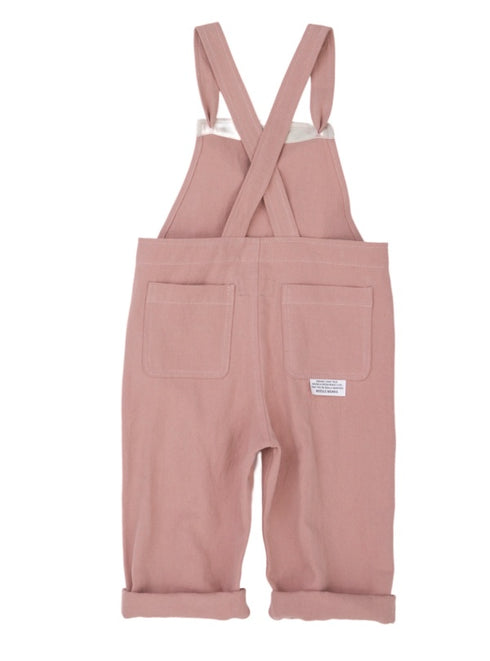 【NEEDLE WORKS・ニードルワークス】綿麻ツイルポケットサロペット|S~M|2123102W