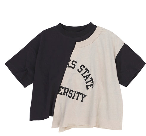 【NEEDLE WORKS】リメイク風BIGTシャツ★2123207(90cm~120cm)