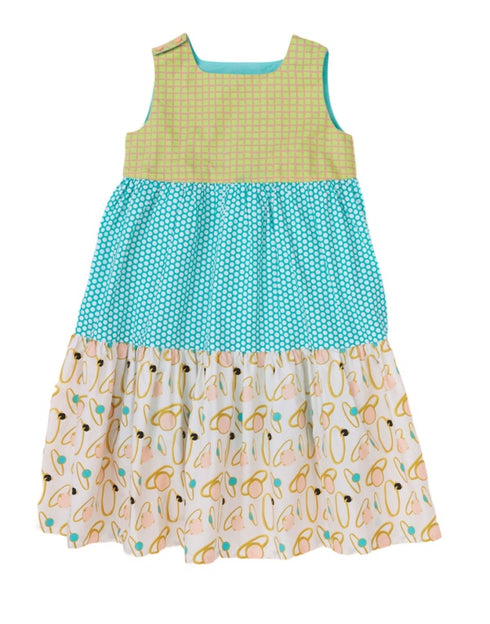 【NEEDLE WORKS】2123400j(130cm~150cm)切り替えギャザーワンピース★