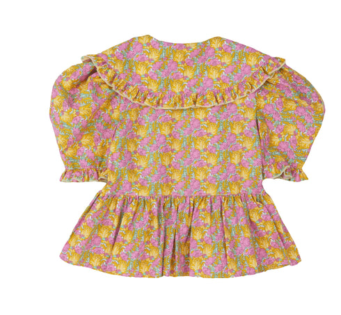 【NEEDLE WORKS】フローラルパフスリーブブラウス★2123611j(130cm~150cm)