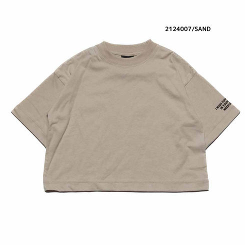 【90~120】 T/C天竺袖ロゴTシャツ★2124007★キッズサイズ 子供服