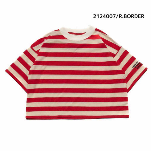 【90~120】 T/C天竺袖ロゴTシャツ★2124007★キッズサイズ 子供服