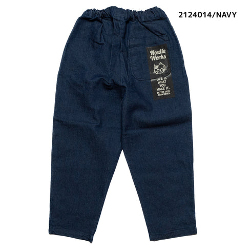 【130~150】 ストレッチ デニムタックパンツ★2124014j★キッズサイズ 子供服