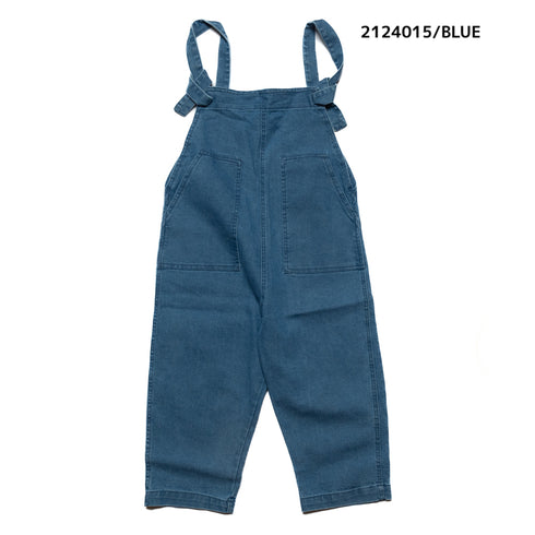 子供服 デニムサロペット バックスタイルにネコワッペン♪ 90㎝~150㎝  2124015