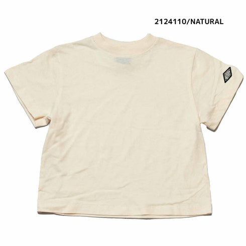 【S/M】 天竺袖ワッペンTシャツ ★2124110w★大人サイズ 親子コーデ