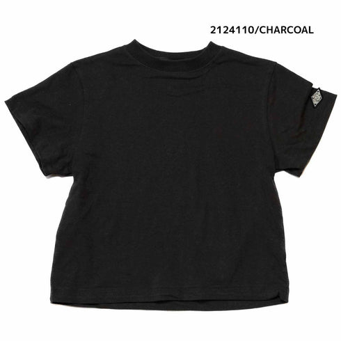 シンプルで新感覚オシャレ♪【130~150】 天竺袖ワッペンTシャツ ★2124110j★キッズサイズ 子供服