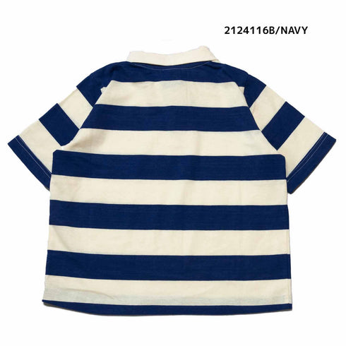 【S/M】 天竺ボーダーワイドラガーTシャツ ★2124116w★大人サイズ 親子コーデ