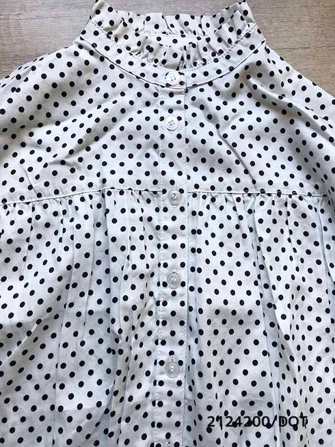 【90~120】 ギンガムローンガーリーブラウス ★2124200★キッズサイズ 子供服