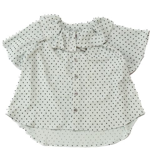 雰囲気から違う可愛い子供服が今だけ♪7590→3795円【90~120】 キャンディドットラッフルカラーブラウス★2124612★キッズサイズ 子供服