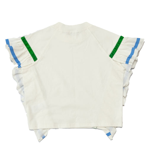 今だけこの価格♪8140→4070円 シルエットに存在感のある子供服♪【130~150】 ラインフリルパネルオーバーサイズトップ★2124642j★キッズサイズ 子供服