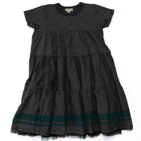 【90~120】 ダブルラインヘムティアードワンピース★2124696★キッズサイズ 子供服