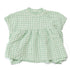 【90~120】 ギンガムサッカーギャザー切替えブラウス 4月納期★2124914★キッズサイズ 子供服