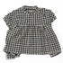 【90~120】 ギンガムサッカーギャザー切替えブラウス 4月納期★2124914★キッズサイズ 子供服