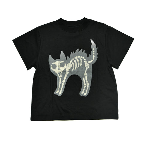 【ニードルワークス】T/C天竺感電猫蓄光プリントTシャツ|100cm~150cm|2125105