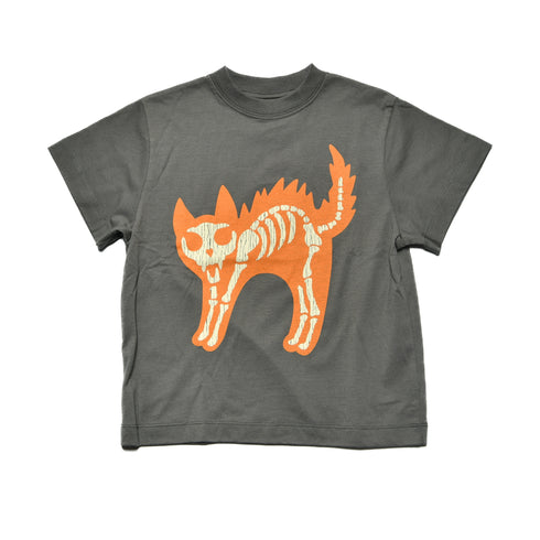 【ニードルワークス】T/C天竺感電猫蓄光プリントTシャツ|100cm~150cm|2125105