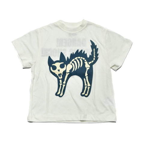 【ニードルワークス】T/C天竺感電猫蓄光プリントTシャツ|100cm~150cm|2125105