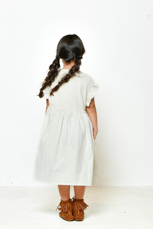 【ニードルワークス】天竺ローンギャザーワンピース |1size~2size|2125314W