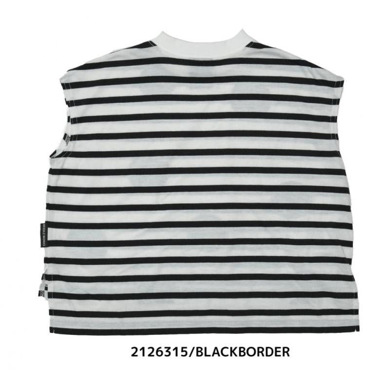 サクッと可愛い子供服♪100~150【ニードルワークス】DOTボーダーTシャツ2126315