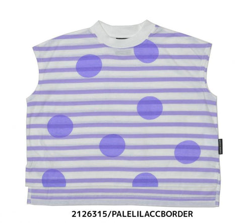 定番のボーダーに遊び心をプラス 9~13号【ニードルワークス】DOTボーダーTシャツ2126315w