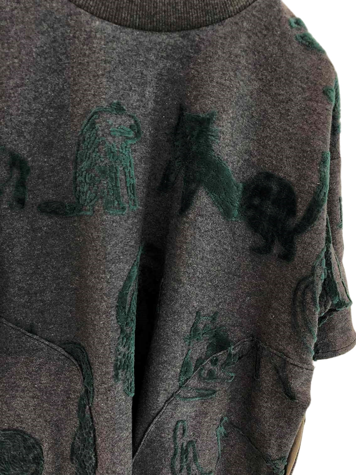 日本生地 CATフロッキージャガード天竺BIGワンピース S/M/L【NEEDLE WORKS】 2223111w
