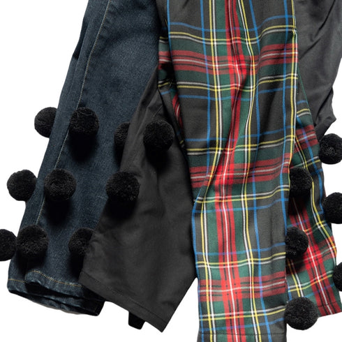 【90~120cm】サイドポンポンカーブレッグパンツ★2223661★【NEEDLE WORKS】