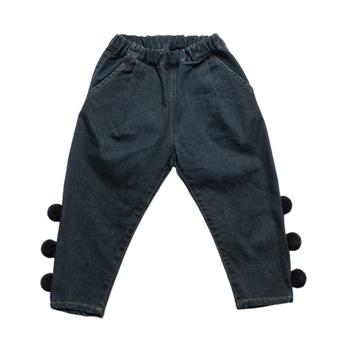 【90~120cm】サイドポンポンカーブレッグパンツ★2223661★【NEEDLE WORKS】