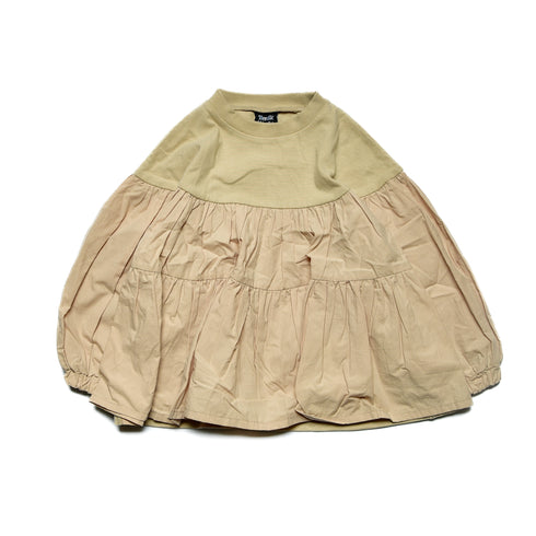 【100~120】★NEEDLEWORKS★肉厚天竺ローンギャザーTシャツ(2224012)