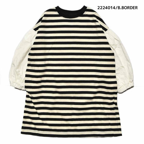 【9号/11号~13号】★NEEDLEWORKS★天竺袖タイプライターワンピース(2224014w)