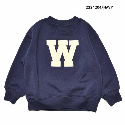 【130~150】★NEEDLEWORKS★裏起毛ウラ毛パッチワークトレーナー(2224204j)